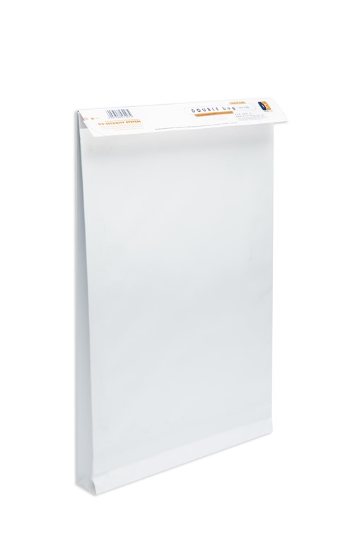 Koperta rozszerzana biała Double Bag 1szt. 30x46x4